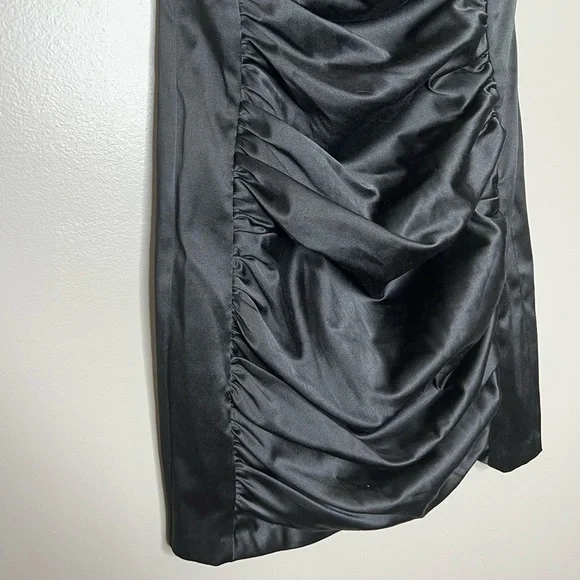 Jessica McClintock Gunne Sax Little Black Mini Dress Sexy Cocktail Party Vintage - Picture 3 of 12